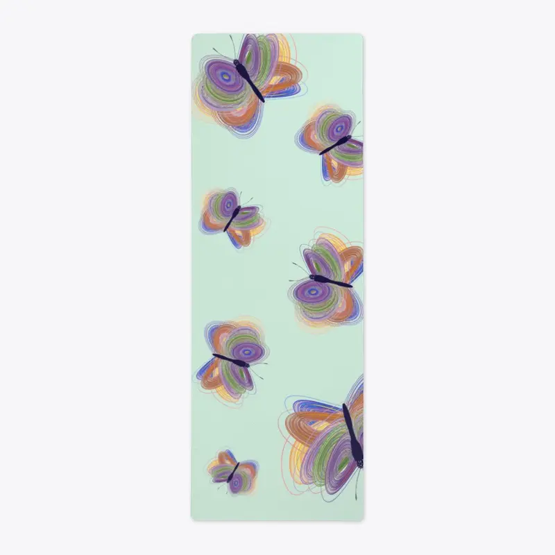 Butterfly and Chaos Theory Yoga Mat